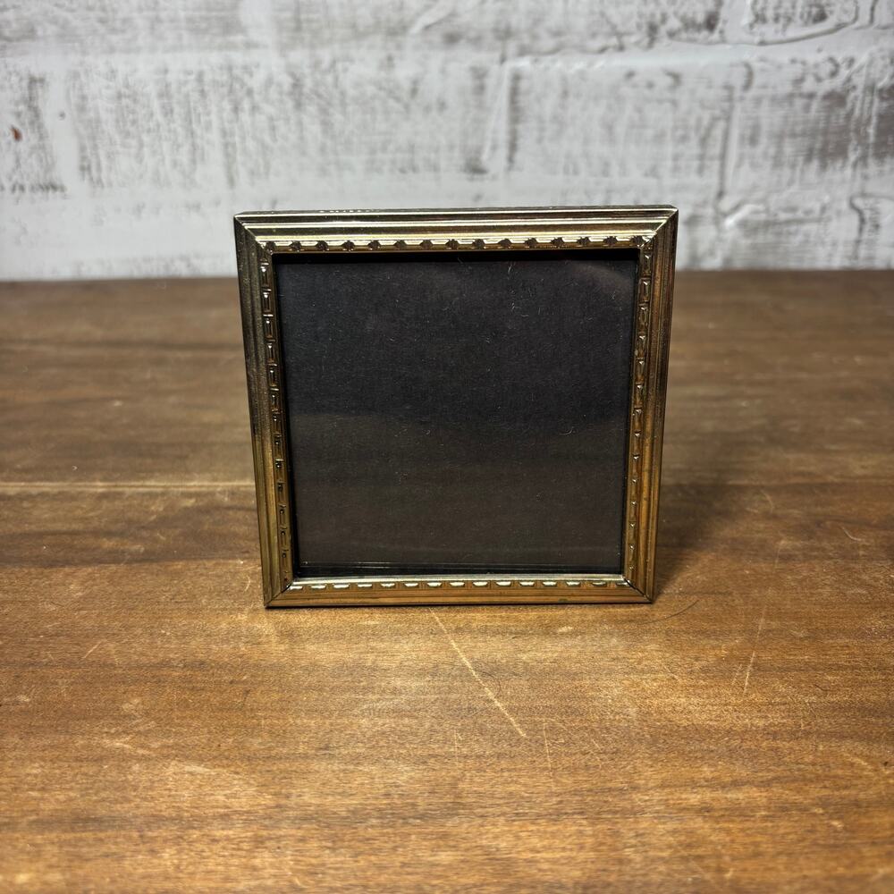 Vintage Style Square Gold Metal Picture Frame